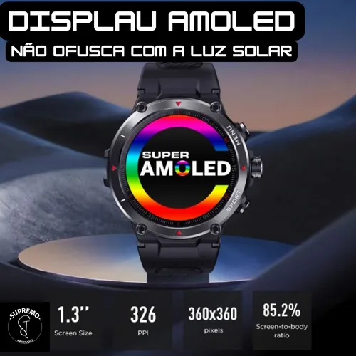 Smartwatch Zeblaze Stratos 2 Prova D gua Gps Amoled