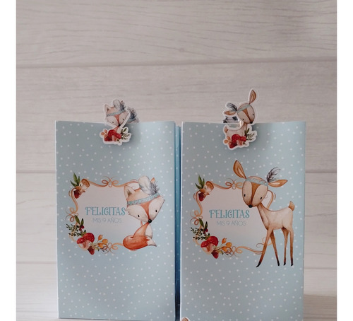 Bolsitas Golosineras Animalitos Del Bosque Shabby Chic Nene