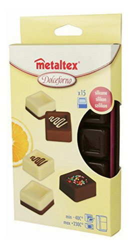 Metaltex 222212 Molde Silicón Para Chocolates, 15 Cubos