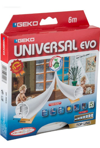 Imagen 1 de 2 de Burlete Universal Geko Adhesivo Termoplástico Puerta Ventana