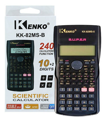 Calculadora Cientifica Display Grande 12 Dígitos. 1º Calidad Color Negro