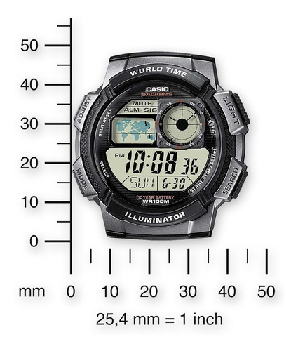 Reloj Casio Ae1000w Original Resistente Agua Pila 10 Años