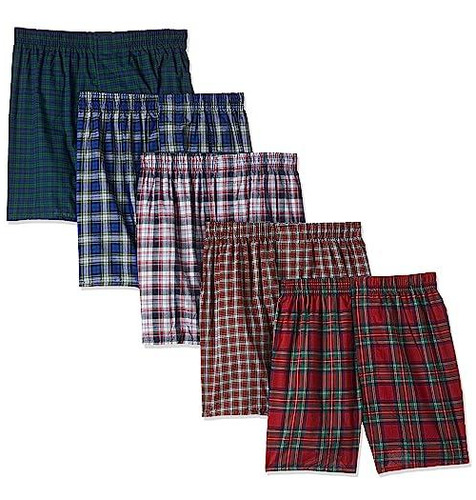 Set De 5 Boxer Talla Medium Para Hombre Hanes De Colores