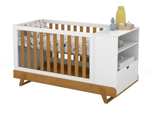 Cuna Funcional Convertible Cama Infantil Laqueada Moderna