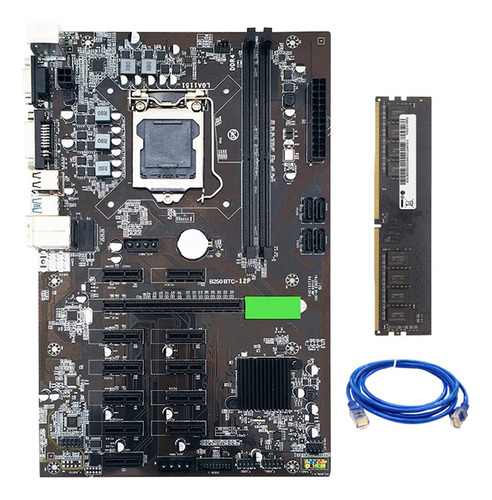 Placa Base Minera B250 Btc Lga 115112 X Ranura Para Tarjeta