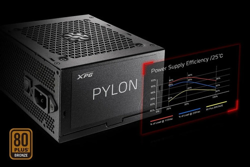 Fuente Pc Gamer Xpg Pylon 750w Atx 80 Plus Bronze Cooler 120