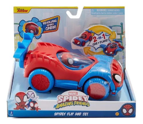 Auto Spiderman Flip And Jet 2en1 Spidey Mazing Friend Nene C