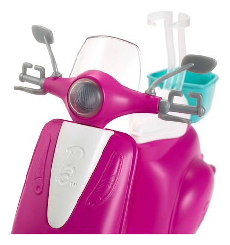 Barbie Muñeca Con Motoneta Y Casco