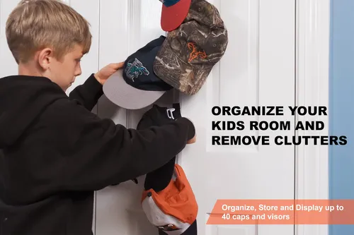 Perchero Y Organizador De 18 Gorras Para Puertas