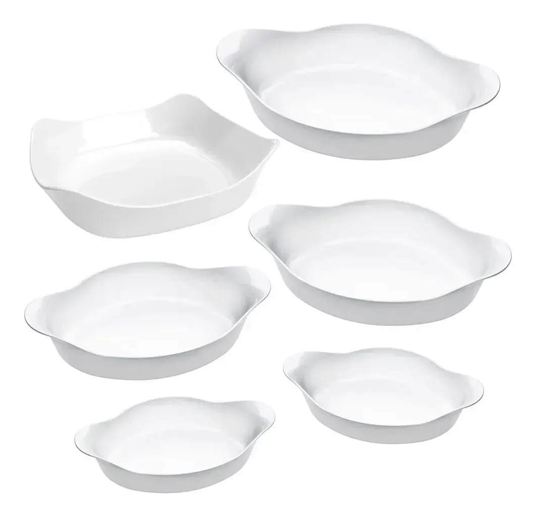 Marinex Conjunto De Assadeiras Opaline 6 Peças Branco