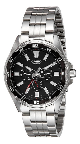 Casio Mtd-300d-1av Reloj De Acero Inoxidable 50m Para Hombre