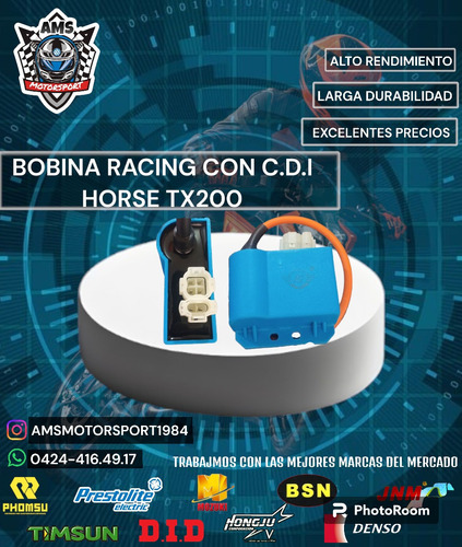 Bobina Racing Con C.d.i Horse Tx200