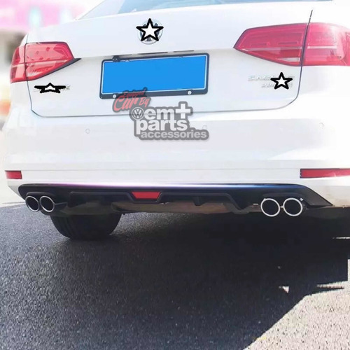 Imagen 6 de 12 de Difusor Trasero Universal Puntas De Escape Abs Lodera Vw