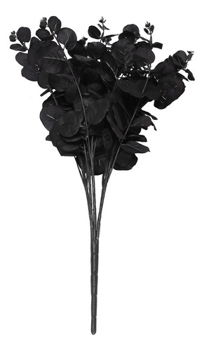 Planta De Flores Artificiales De Eucalipto Negro De 20 Cabez