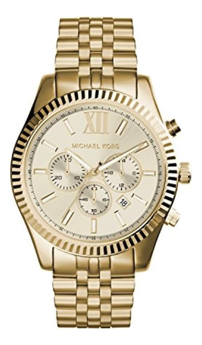 Michael Kors Lexington Reloj De Acero Inoxidable En Tono Dor