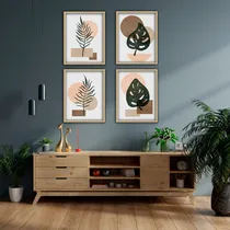 Comprar Set De 4 Cuadros Arte Abstracto Deco Living 30x40