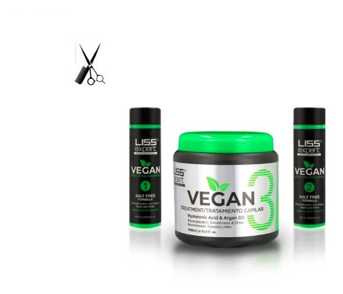 Alisado Sin Formol Vegano 1 Kg Liss Expert Kit Sh Y Ac