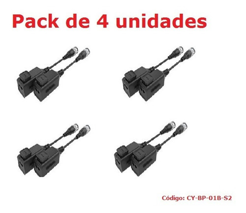 Imagen 2 de 10 de Balun Pasivo Por Bornera A Presion X 4 Unidades Apto Cámaras