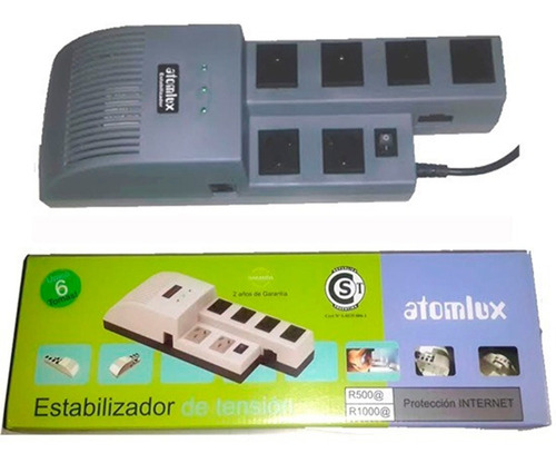 Estabilizador Atomlux R1000@ Va 6 Salidas 220v Local Factura