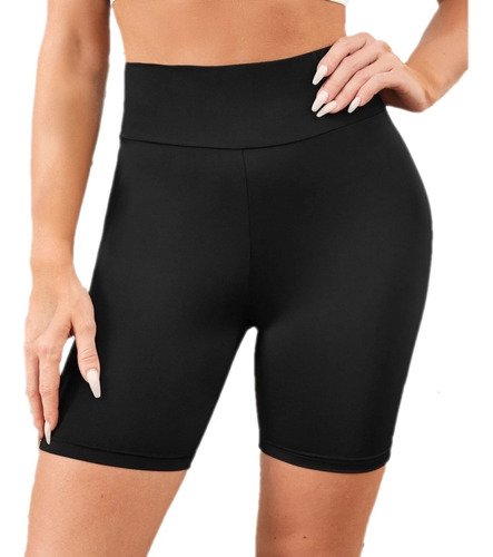 Calza Corta Lycra Deportiva Estilo Ciclista Biker Tiro Alto