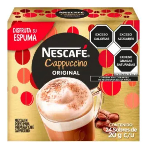 3 Pza Mezcla En Polvo Para Preparar Café Nescafé Cappuccino