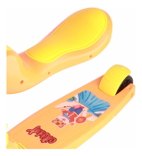 Scooter De 3 Ruedas Plegable Altura Ajustable Luces De Rueda