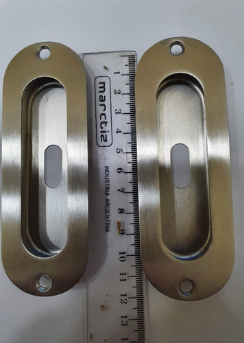 Imagen 5 de 6 de Set De 2 Cubetas Con Boca Acero Inoxidable 120x40mm Placard