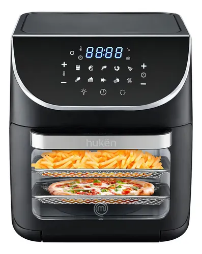 Horno Freidora De Aire 12l Multifuncional Hukën Masterchef Negro