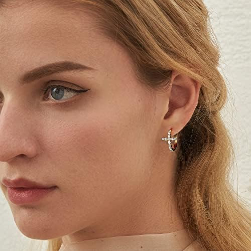 Bellna Pendientes De Aro Pequeños De Plata De Ley S925, Chap