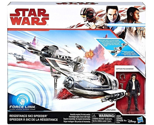 Star Wars Force Link Captain Poe Dameron Resistance Speeder