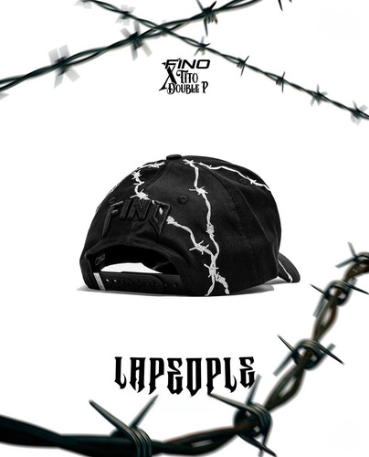 Gorra Fino X Tito Double P La People / Gallo Fino Full Set Negro Ajustable Lisa