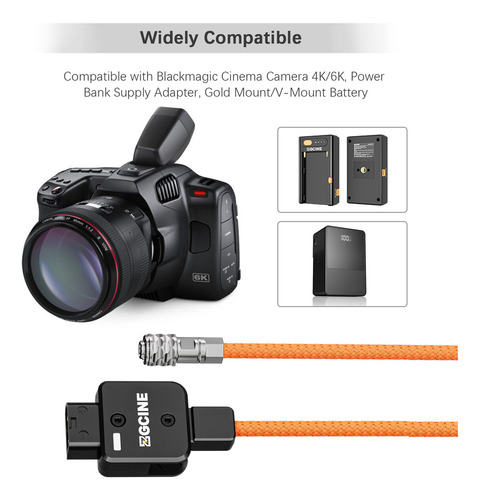 Cabo De Alimentação Trançado Blackmagic 180° Rotator D-tap