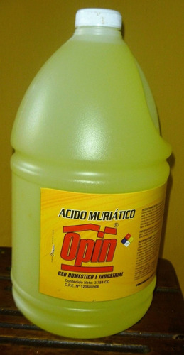 Acido Muriatico Marca Opin Galon Y Litro.