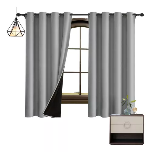 Cortina Blackout Opaca Ventana 264x214cm Dormitorio 2 Panele