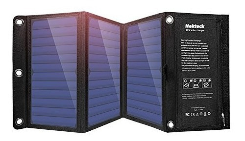 Cargador Solar Nekteck 21w Con Cargador Usb De 2 Puertos Con