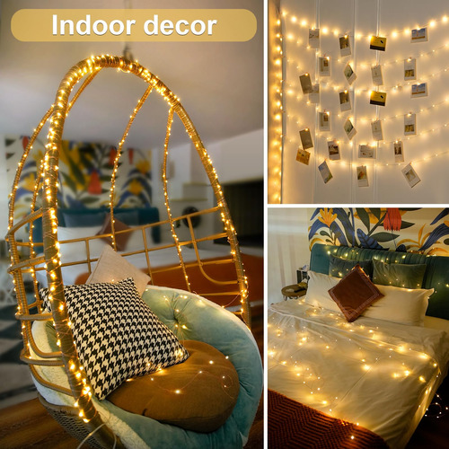 Fairy Lights Jmexsuss, Funciona Con Pilas, 400 Led, 132 Pies