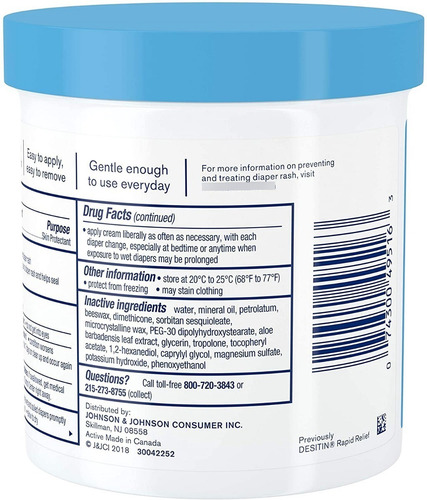 Imagen 3 de 3 de Desitin Crema Rápido Alivio Tarro Grande 16 Oz