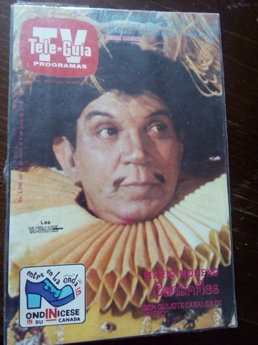 Mario Moreno Cantinflas Don Quijote Cabalga Tele-guía 1973