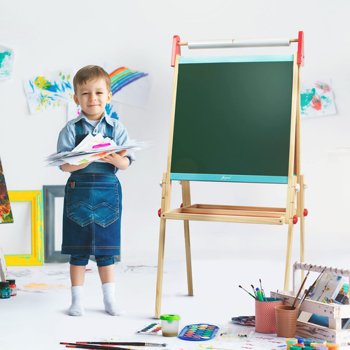 Pizarra Blanca Y Pizarra De Madera Easel Joyooss Para Niños