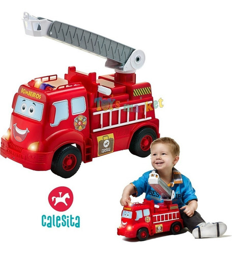 Imagen 2 de 9 de Camion Bombero Con Luz Y Sonidos Lanza Agua Real Calesita