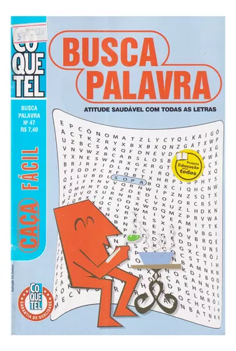 Box com 6 Revistas Coquetel - Caça Palavra Busca Fácil