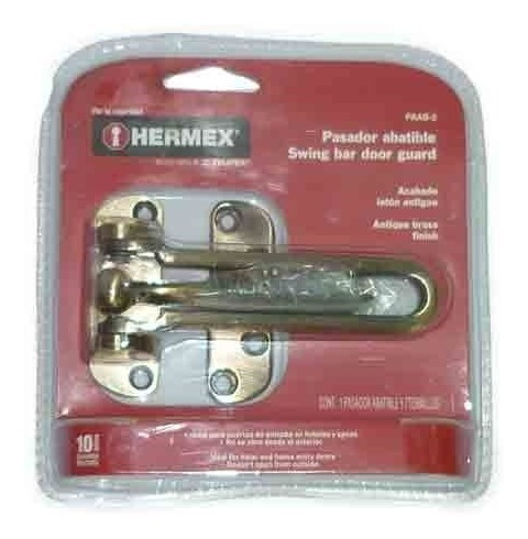 Pasador Abatible De Seguridad Para Puertas Hermex