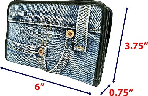 Bijoux De Ja Bifold Money Zip Monedero Tarjetero Organizador
