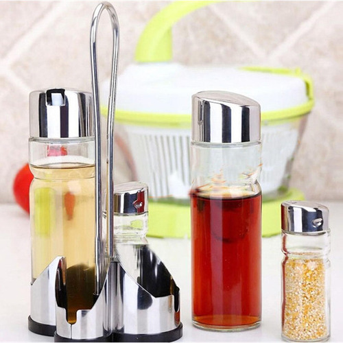 Juego De Aceite Y Vinagre Garos De Especias De Vidrio