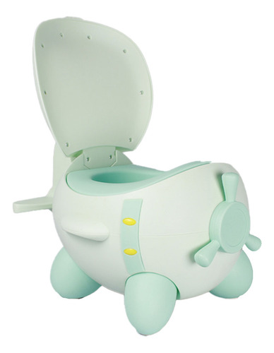 Bacinica Infantil De Figura Modelo Avioncito De Sweet Rocket Color Verde Claro