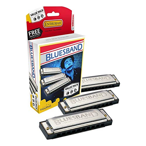 Hohner 3p1501bx Armónica Banda De Blues, Paquete Profesional