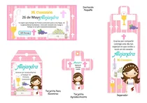 Comprar Kit Imprimible Editable Comunión Nena Candy Bar