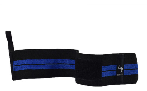 Par De Muñequeras Deportivas Unisex Crossfit Gimnasio Gym Azul