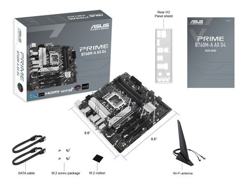 Tarjeta Madre Asus Prime B760m-a D4 1700 4x Ddr4 Usb Matx