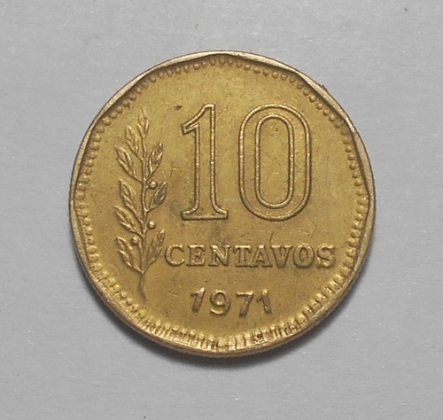 Moneda Argentina 10 Centavos 1971